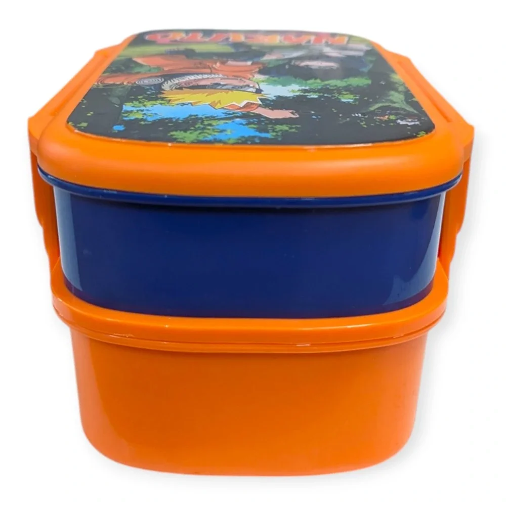 Naruto Classic Plastic Bento Box 2-Tier‎ Orange Blue Bioworld VKA26N9NAR New